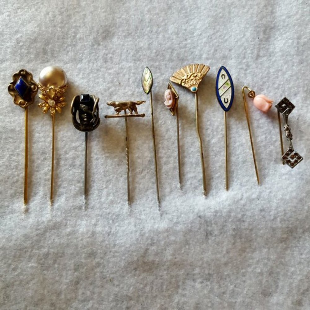 Vintage Antique Stick Hat Pins